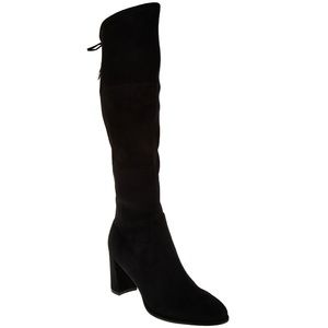 Marc Fisher Black Faux Suede Tall Shaft Boot Lupo